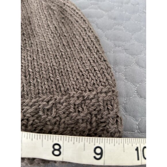 Love Nana Hand Knit 100% Alpaca Beanie Hat Mocha Brown OS - Picture 10 of 12